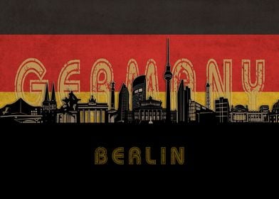 berlin skyline flag