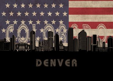 denver skyline flag