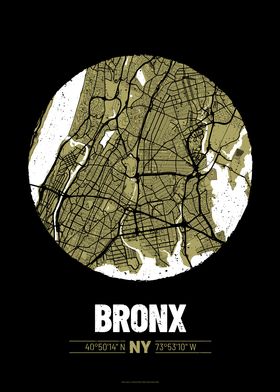 Bronx City Map Design