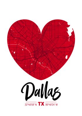 Dallas City Map Desig