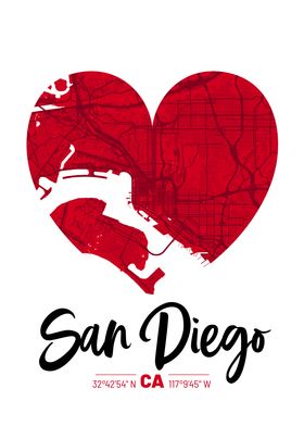 San Diego City Map Design