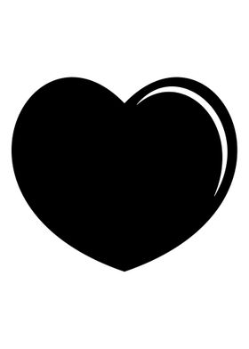 icon black love heart