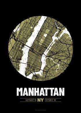 Manhattan City Map Design