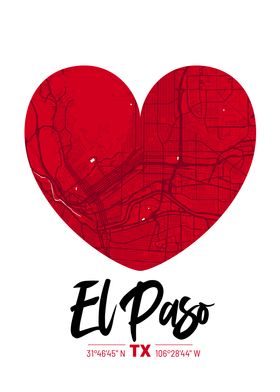 El Paso City Map Design