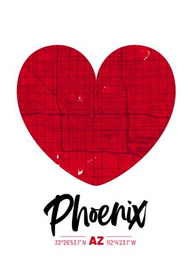 Phoenix City Map Design