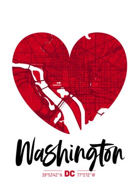 Washington City Map Design