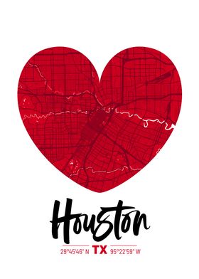 Houston City Map Design