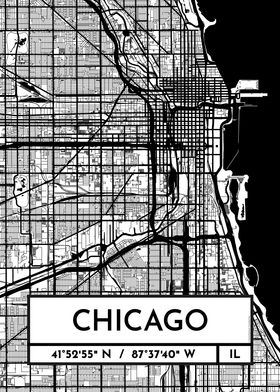 Chicago City Map Design