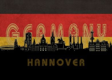 hannover skyline flag