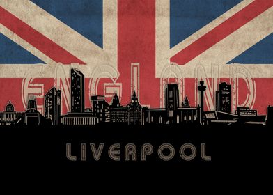 liverpool skyline flag