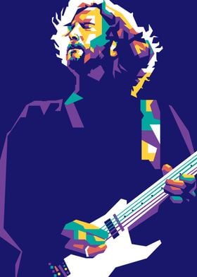 Eric Clapton Pop Art WPAP