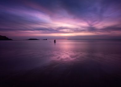 Sunset on Rhossili Bay