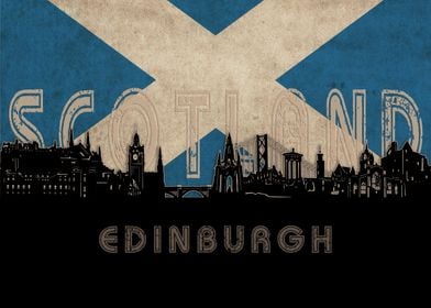 edinburgh skyline flag