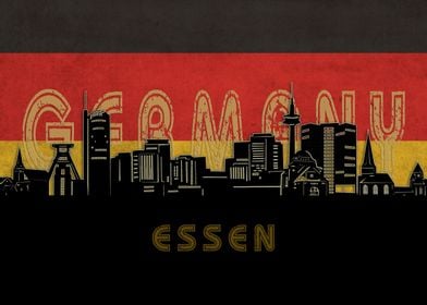 essen skyline flag