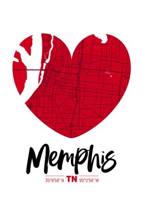 Memphis City Map Design