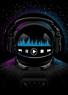 Astronaut music headphones