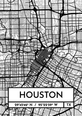 Houston City Map Design