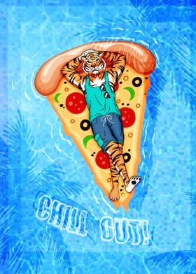 Chill Out Pizza Tiger