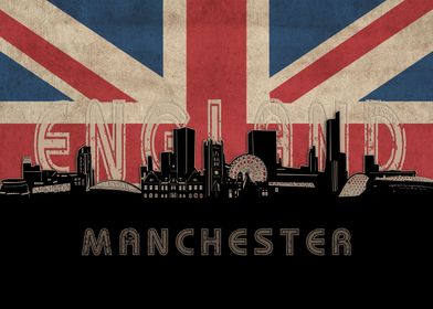 manchester skyline flag