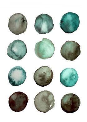 Watercolor circles