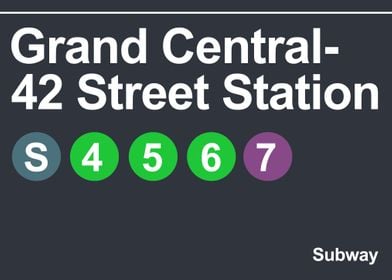 42 street subway sgin