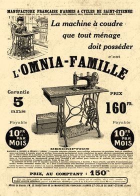 SEWING french advert 1912