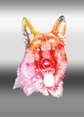 German Shepherd Paintings