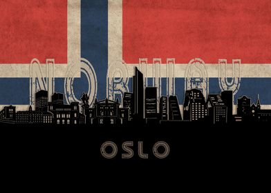 oslo skyline flag