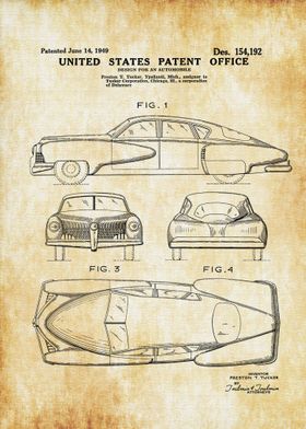 Tucker Automobile Patent