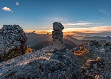 Sunset in the mountains