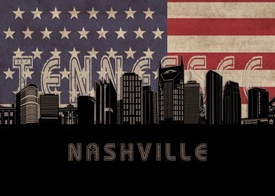 nashville skyline flag