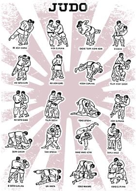 Judo Techniques Dojo Decor