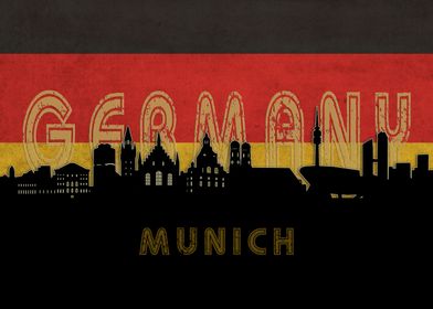 munich skyline flag