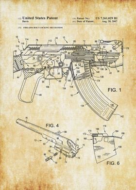 AK47 Rifle Bolt Lock