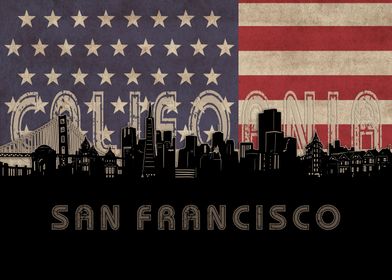 san francisco skyline flag