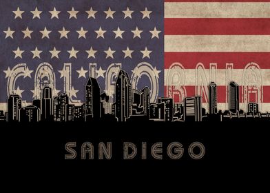 san diego skyline flag