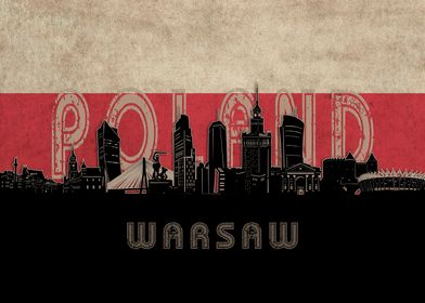 warsaw skyline flag