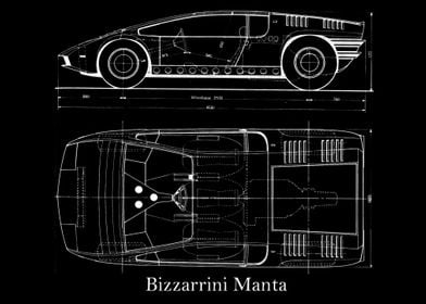 Bizzarrini Manta blueprint