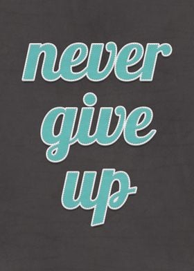 Never Ever Give Up Quote