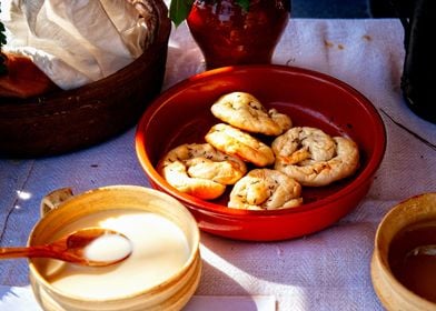 Fresh Pastry In A Plate