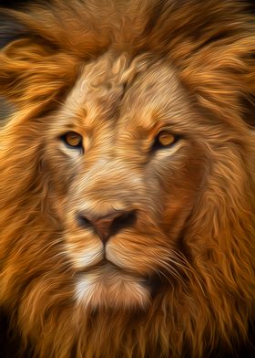 Bold African Lion