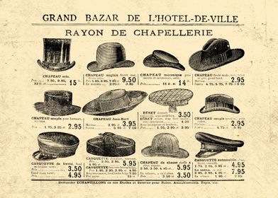 HATS french catalog 1900