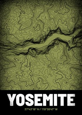 Yosemite Valley Topo Map