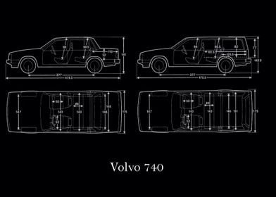 Volvo 740 Blueprint