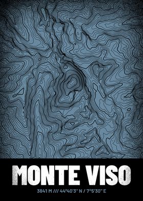 Monte Viso Topographic Map