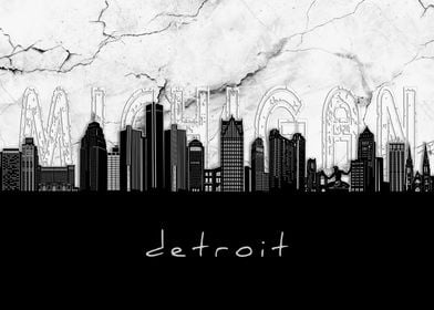 detroit skyline marble