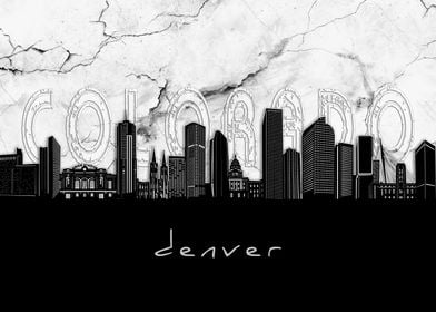 denver skyline marble