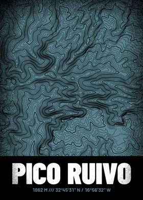 Pico Ruivo Topographic Map