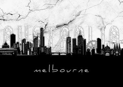 melbourne skyline marble