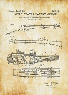 M1 Garand Rifle Patent 193